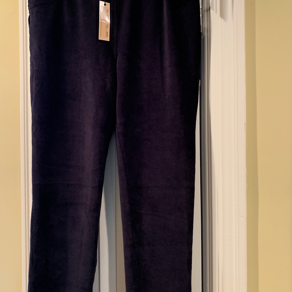 Women’s Melissa Paige black velour ribbed leggings